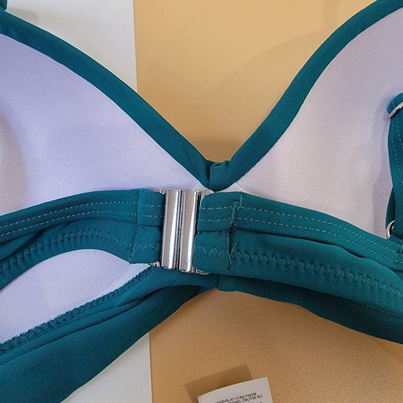 CUPSHE Women's Leafy Wrap Tie Bikini Set Halter Back Bow Low Waisted size XL NEW - Picture 8 of 15